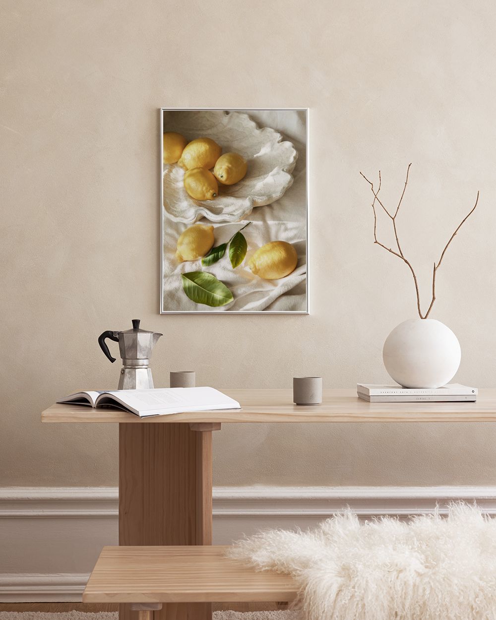 Lemons on a Plate Print
