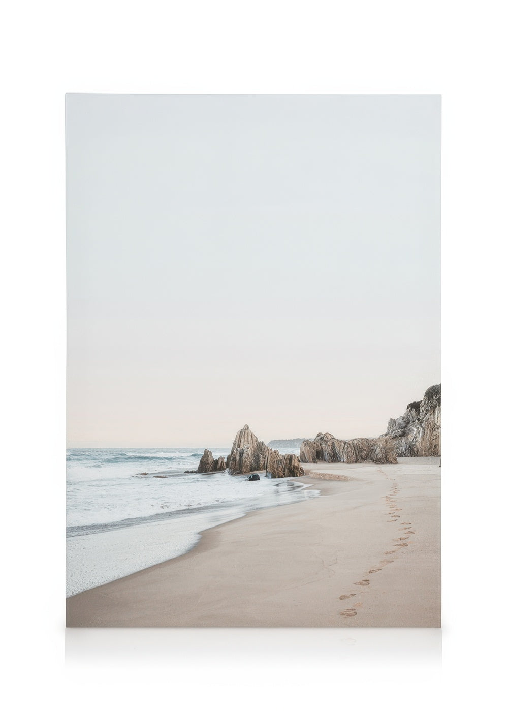Footprints on Sandy Shore Canvas print