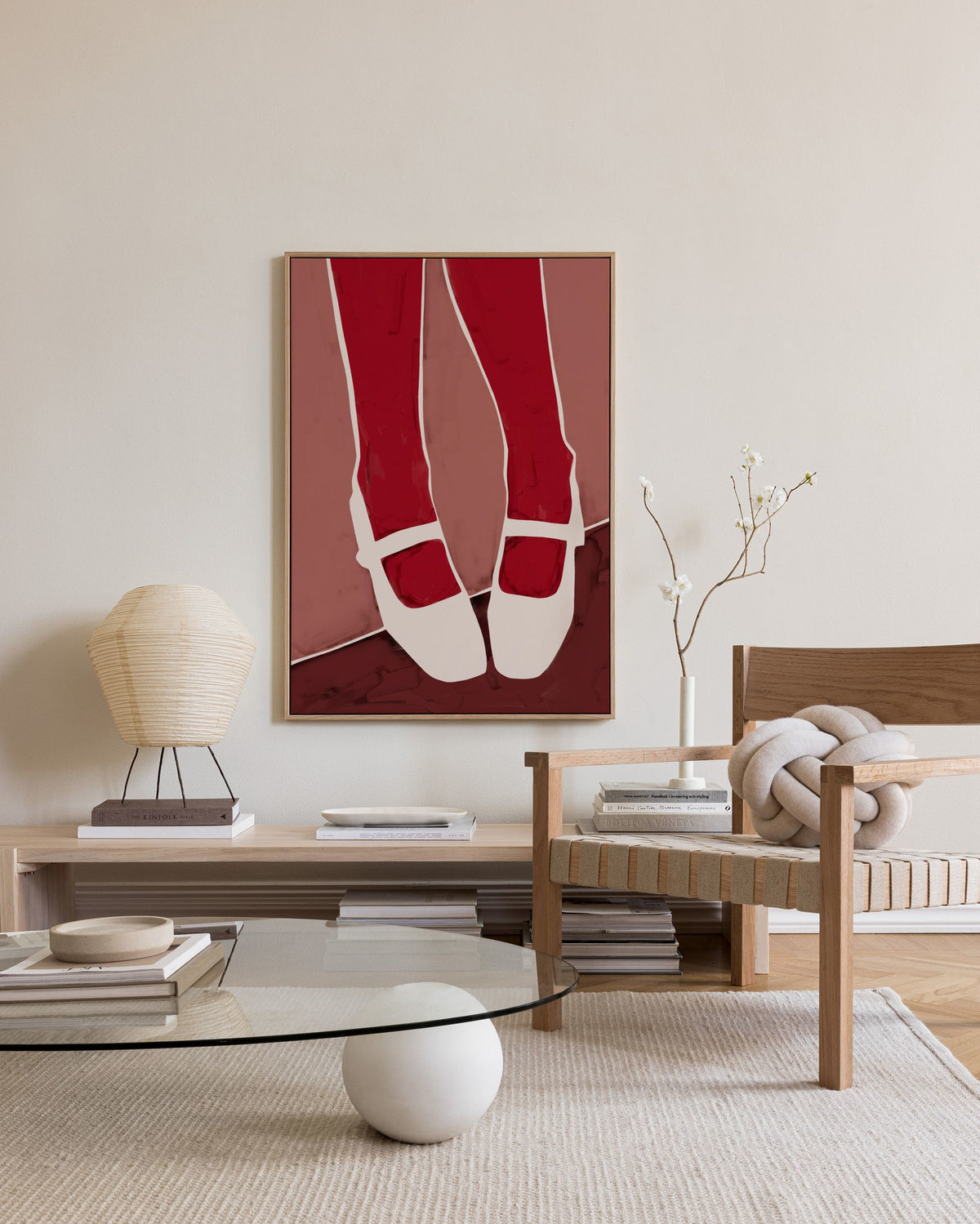 Kit Agar - Red Stockings Canvas print