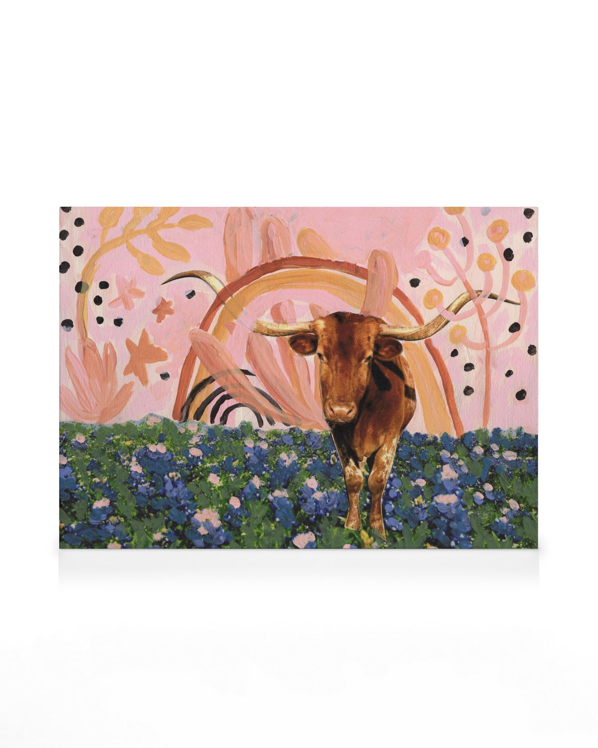 Eleanor Baker - Rainbow Longhorns Canvas print