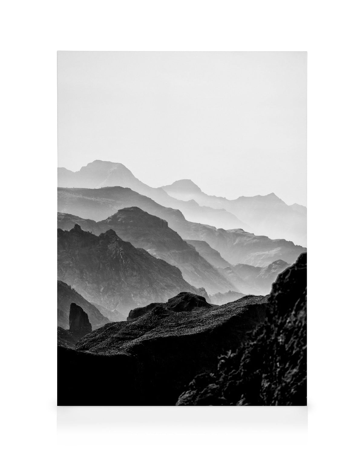 Black Rocky Mountains Canvas print