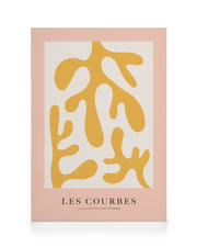 Les Courbes Jaune Canvas print