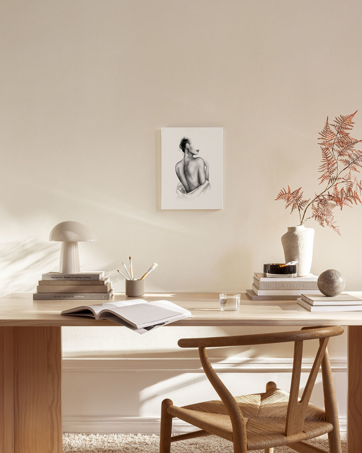 Almost Nude Watercolor Canvas print