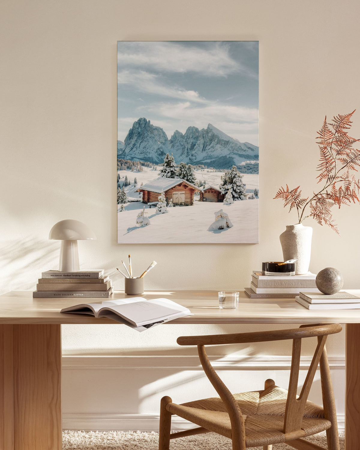 Snowy Seiser Alm Canvas print