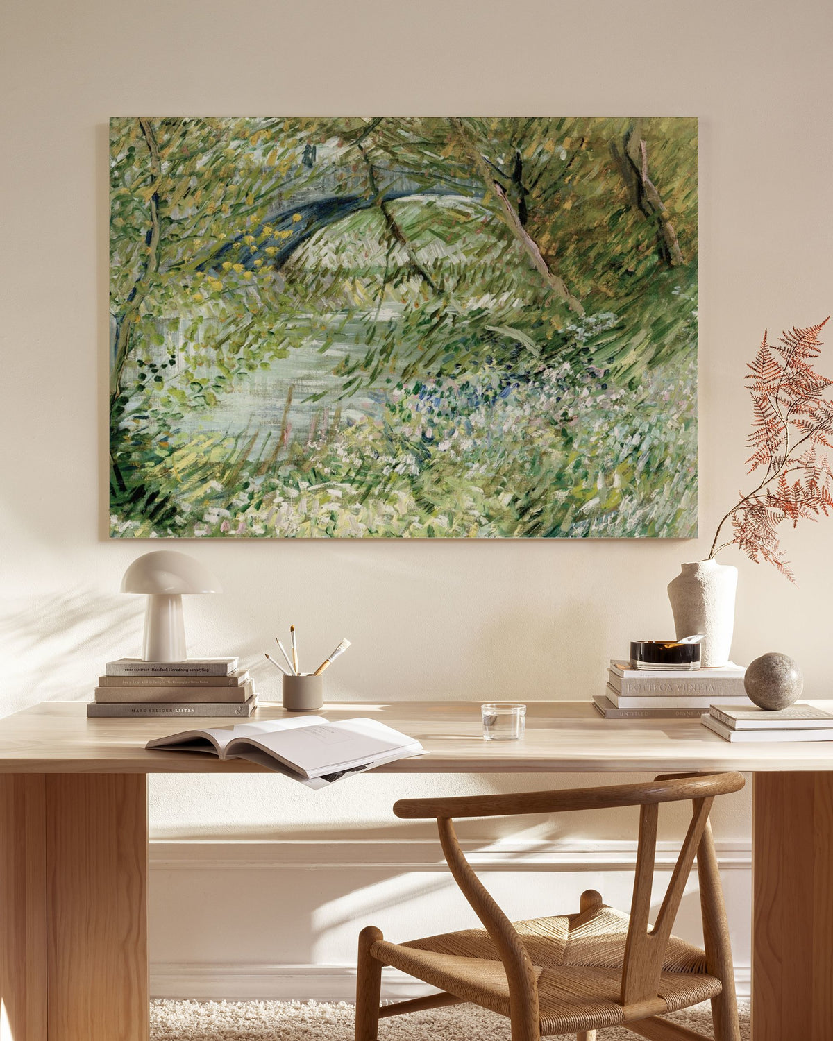 Van Gogh - River Bank in Springtime Landscape Canvas print