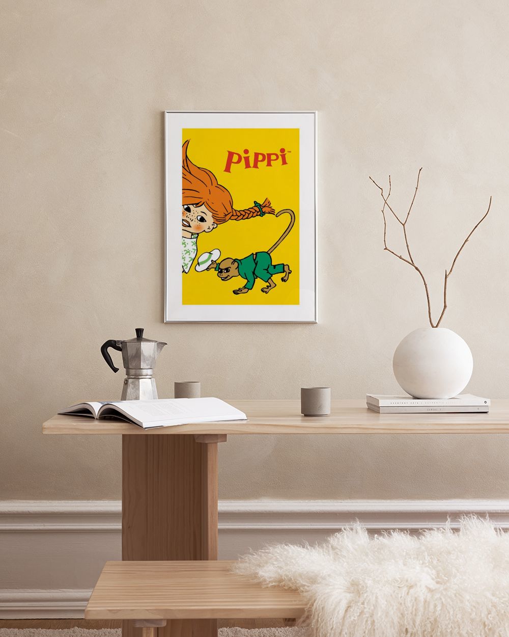 Pippi Longstocking and Mr Nilsson Print