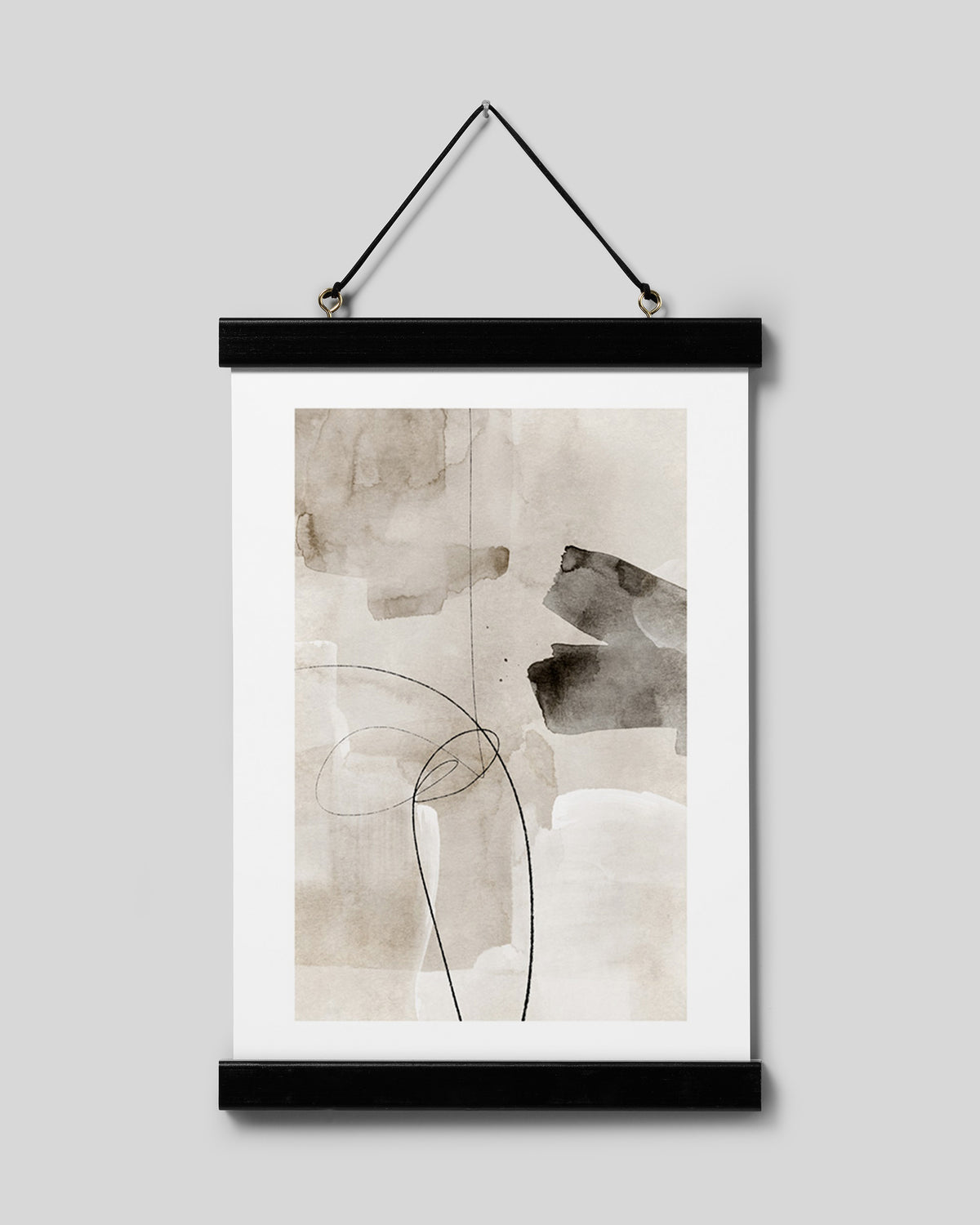 Poster hanger black 22 cm, magnet fastener