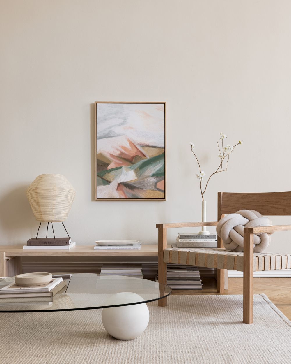 Paysage Au Pastel No1 Canvas print