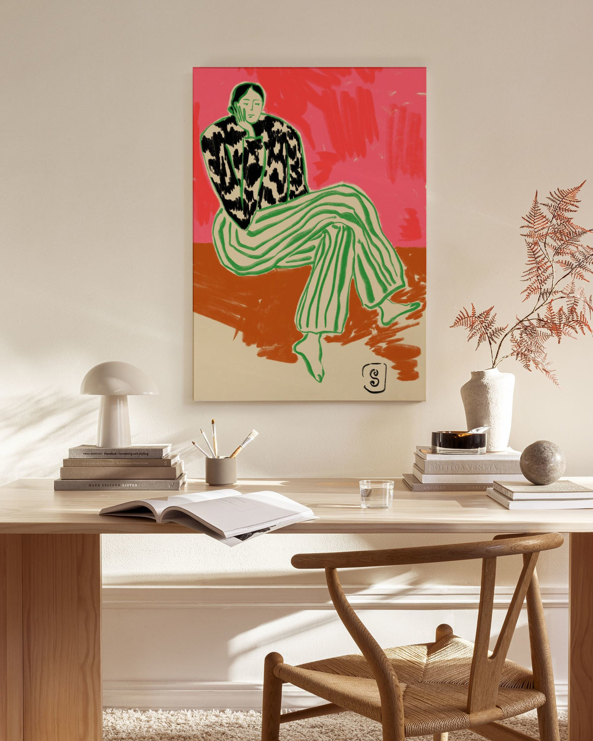 Sandra Poliakov - Calm Woman Portrait Canvas print