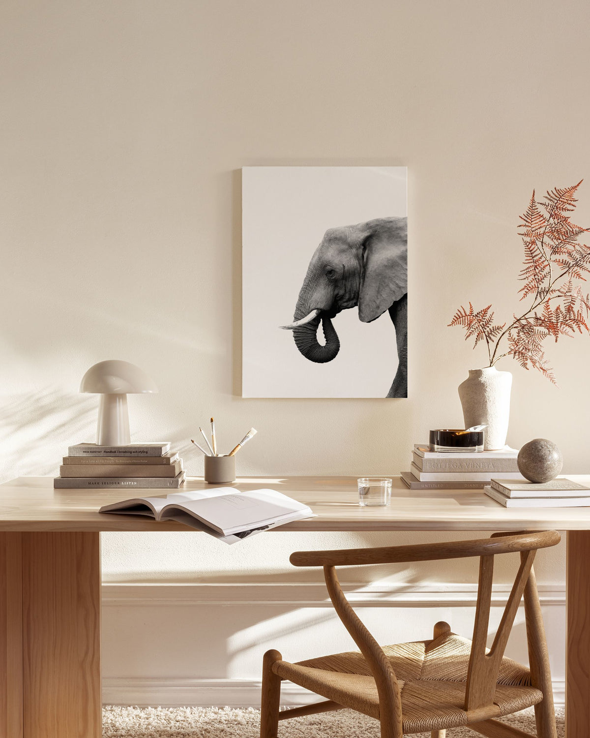 Elephant From Side Canvas print