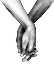 Watercolor Hands No1 Print