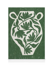 Green Botanical Vase Canvas print