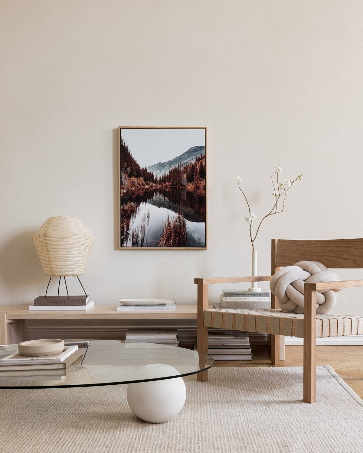 Autumn Lake Canvas print