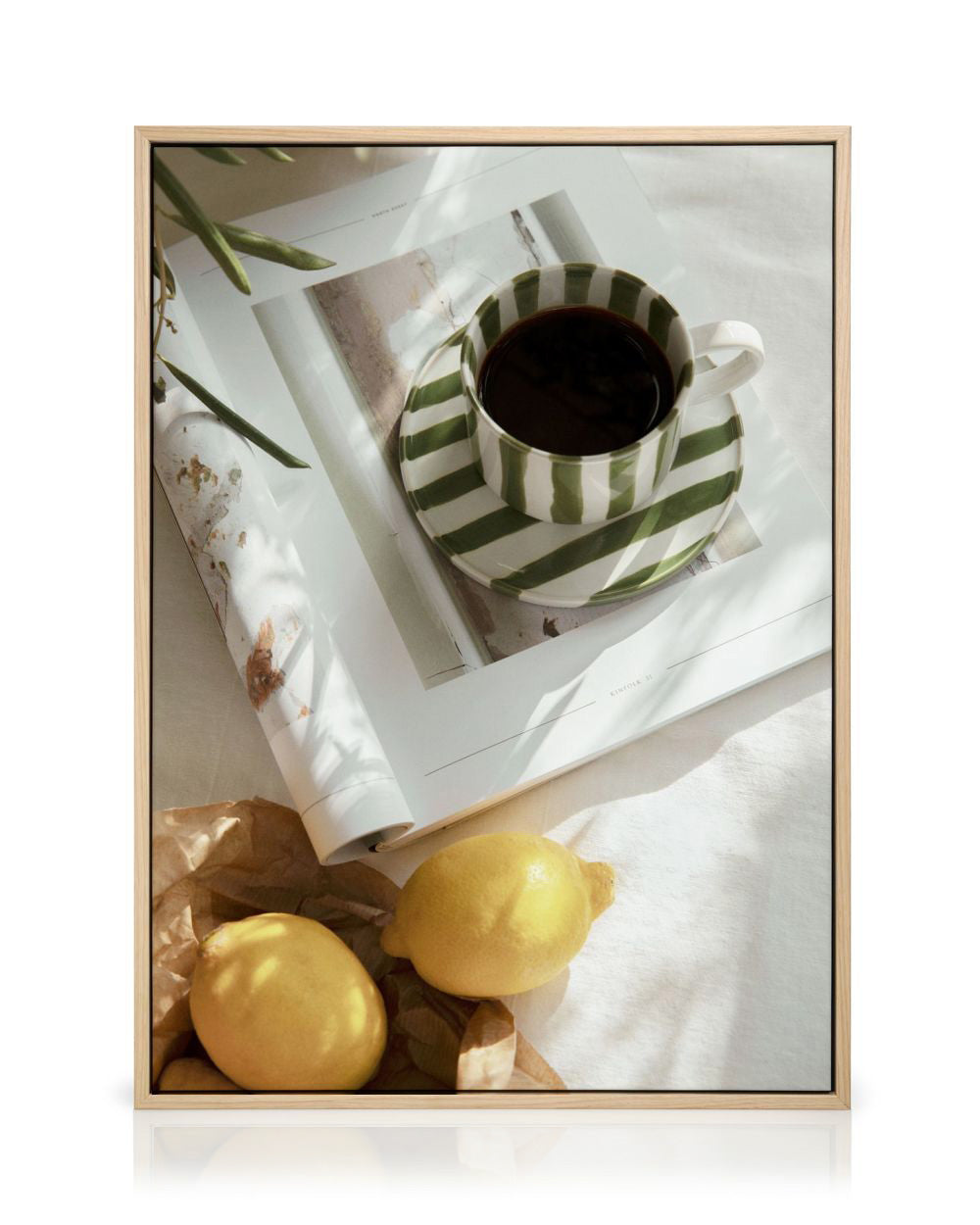 Striped Coffee Cup Canvas print