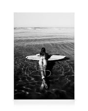 Floating on Surfboard Canvas print
