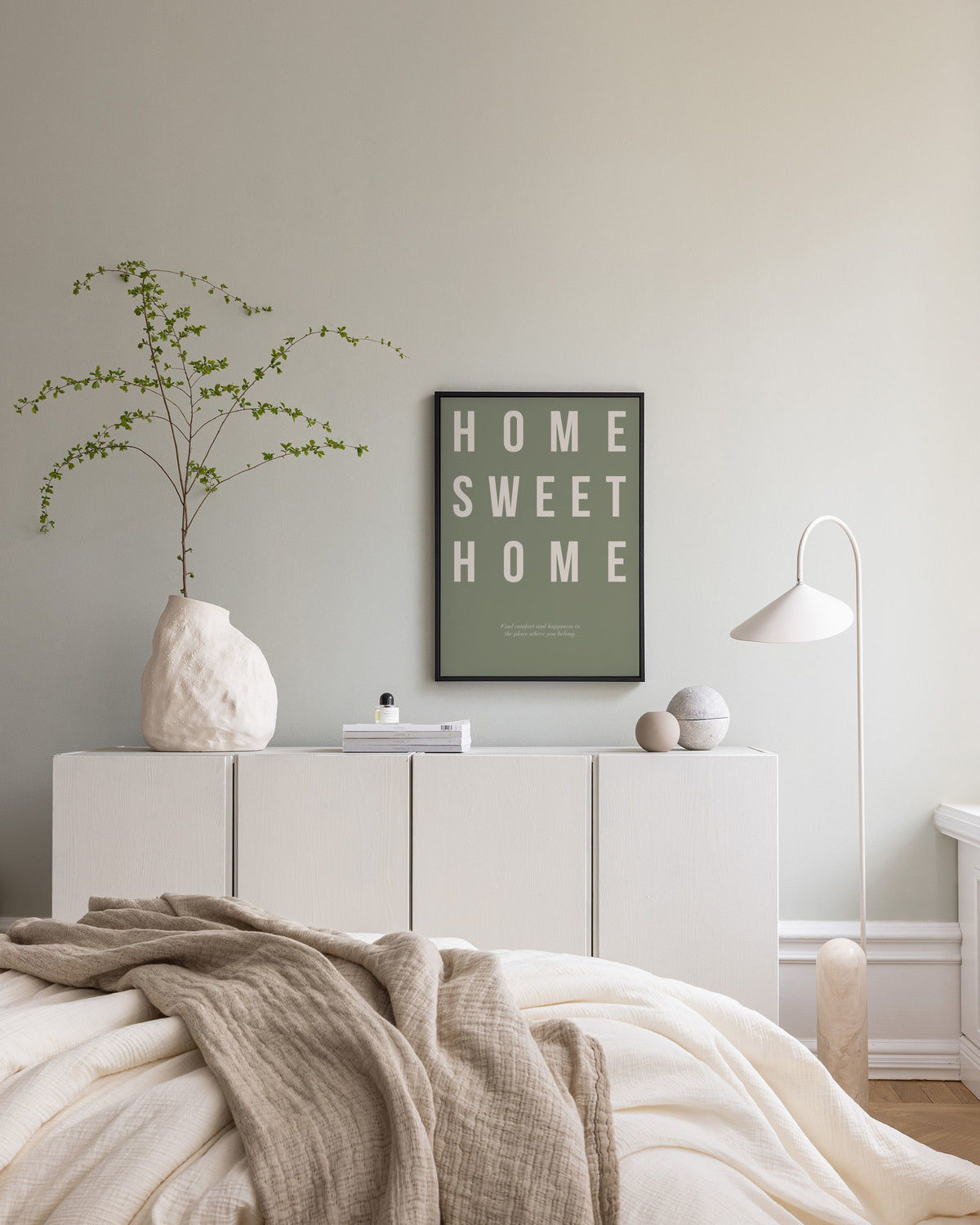 Home Sweet Home in Green Canvas print