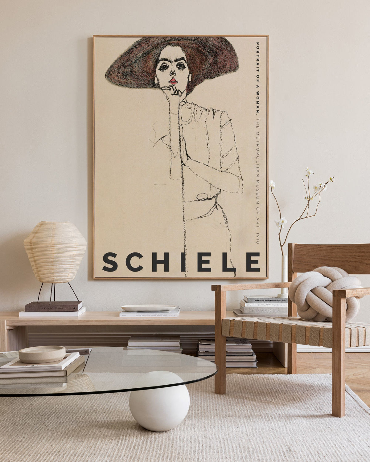 Egon Schiele - Portrait of a Woman Canvas print