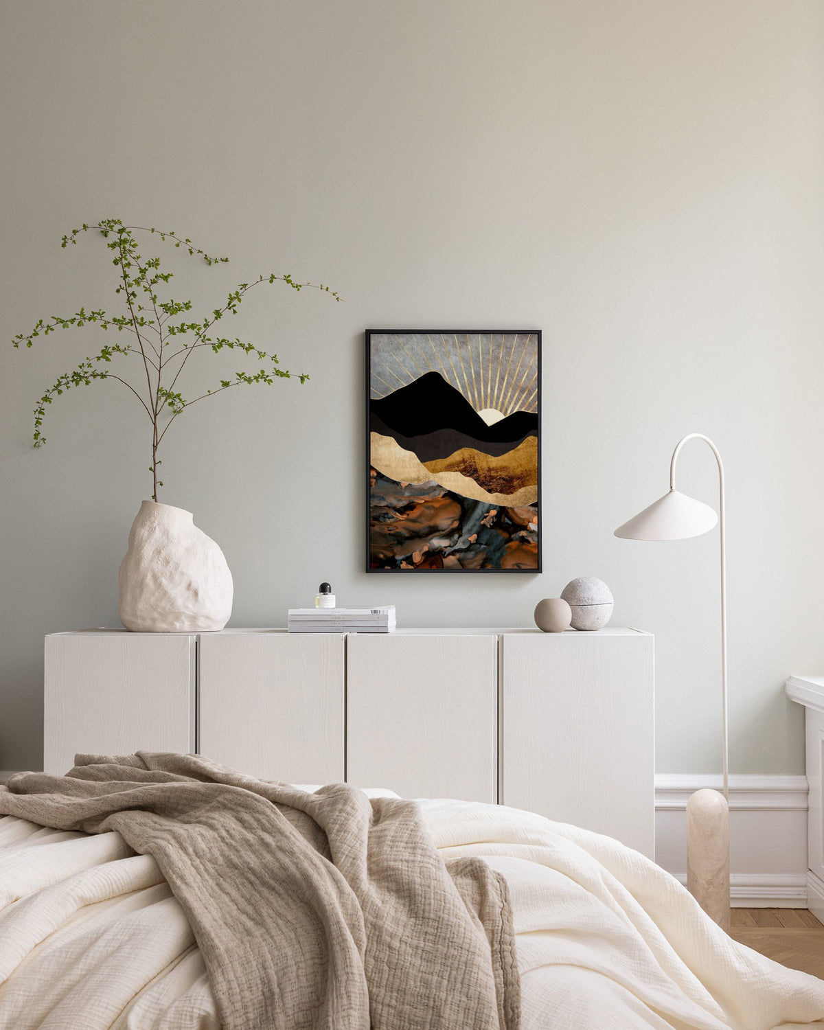 SpaceFrog Designs - Copper And Gold Mountains Canvas print
