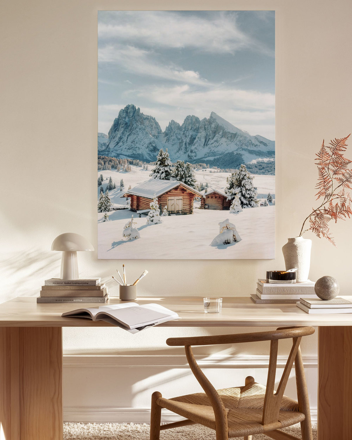 Snowy Seiser Alm Canvas print