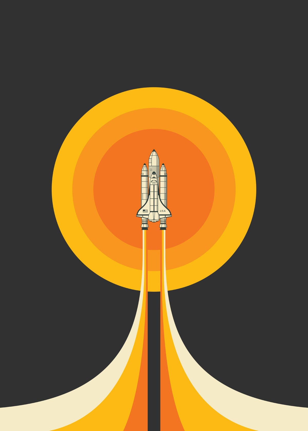 Jazzberry Blue - Space Shuttle No2 Print