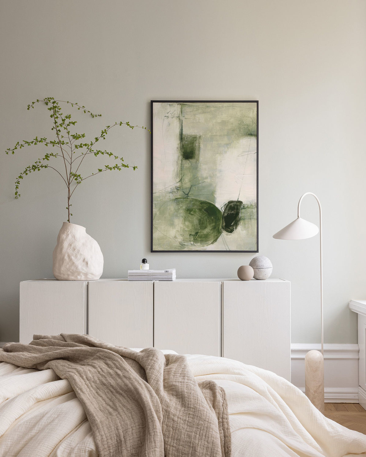 Contemporary Greens No1 Canvas print
