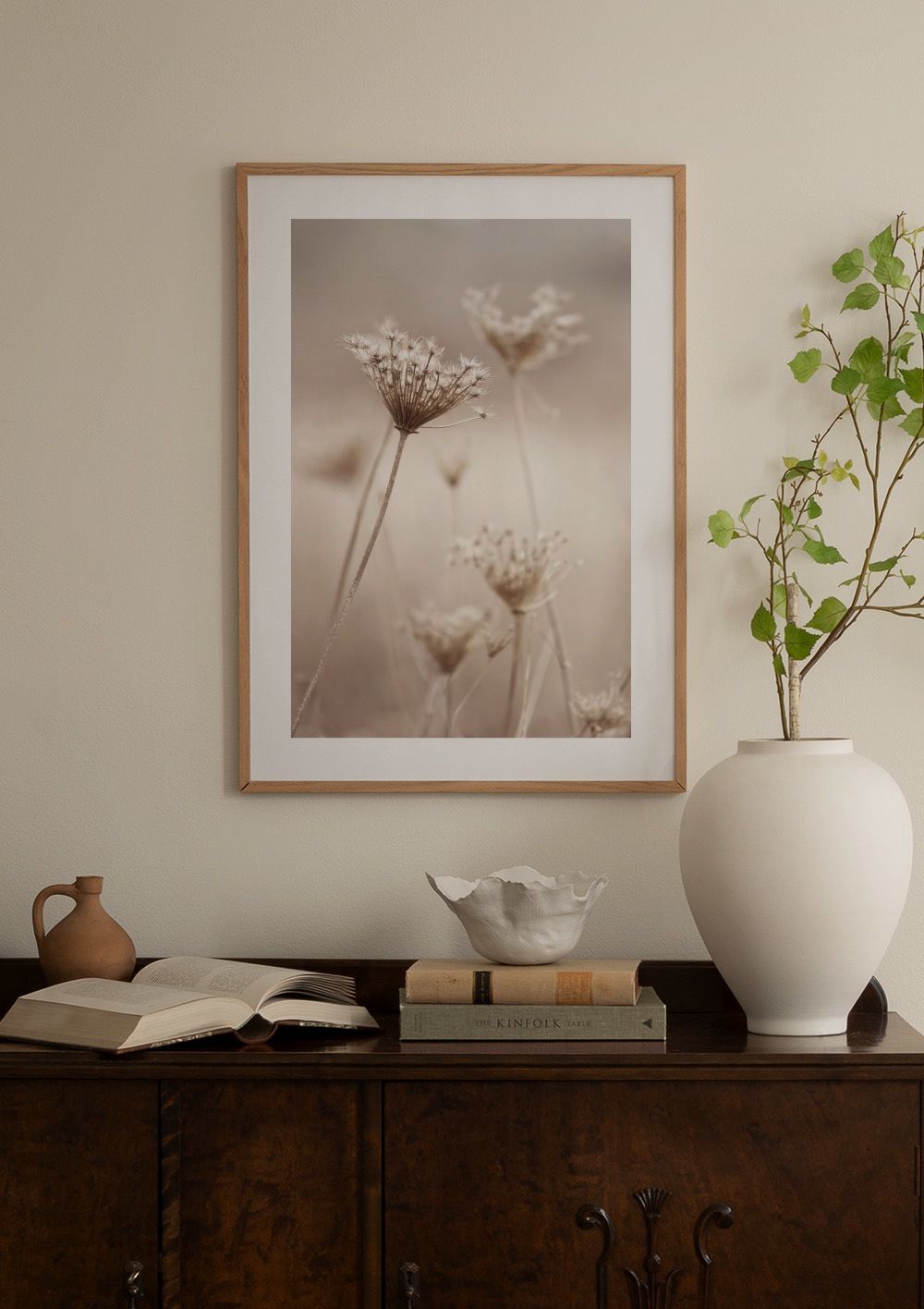 Wildflowers in Beige Print