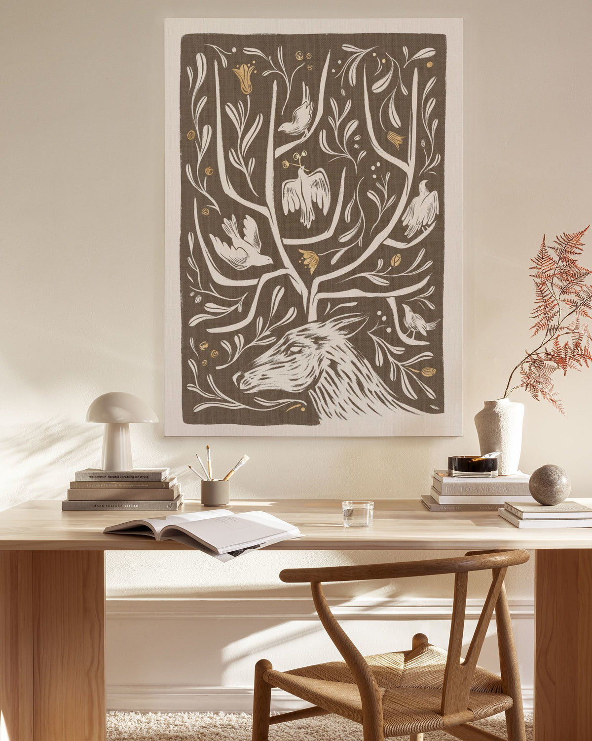 Antler Garden Canvas print