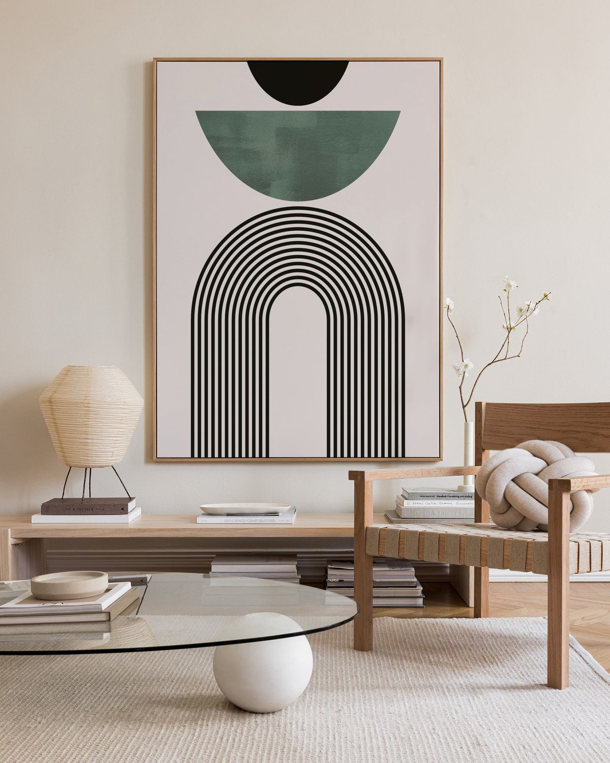 Mid Century Green No2 Canvas print