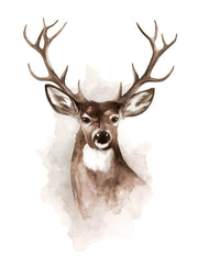 Watercolor Deer Print