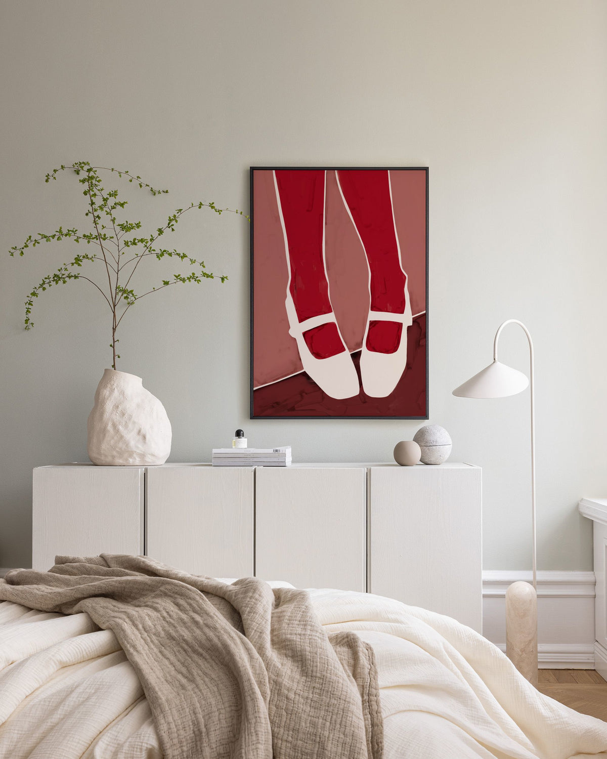 Kit Agar - Red Stockings Canvas print