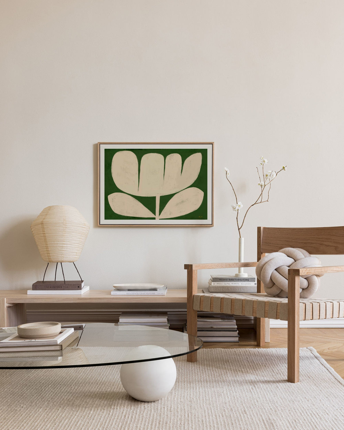 Marco Marella - Flower on Green Canvas print