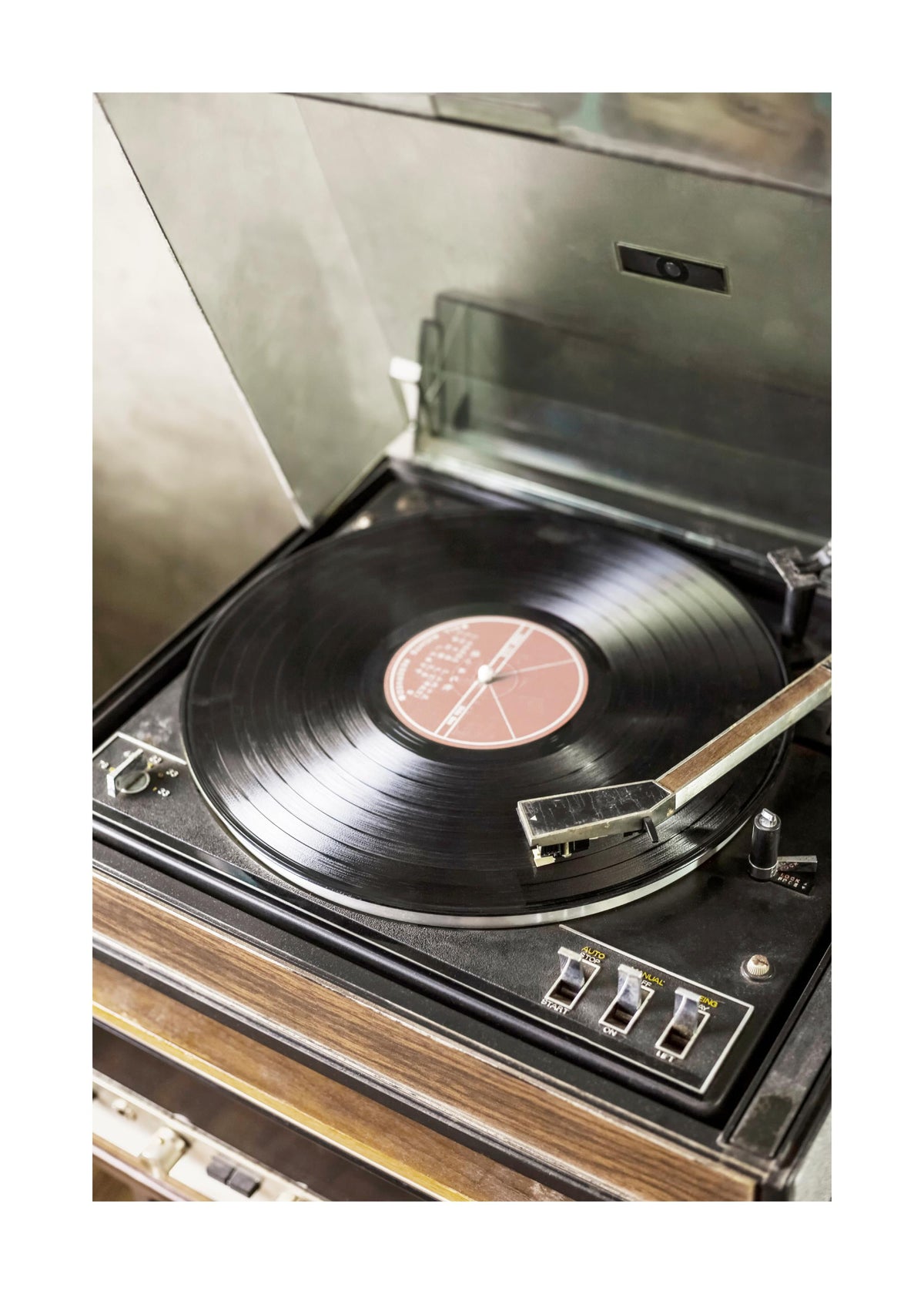 Vintage Record Player Print