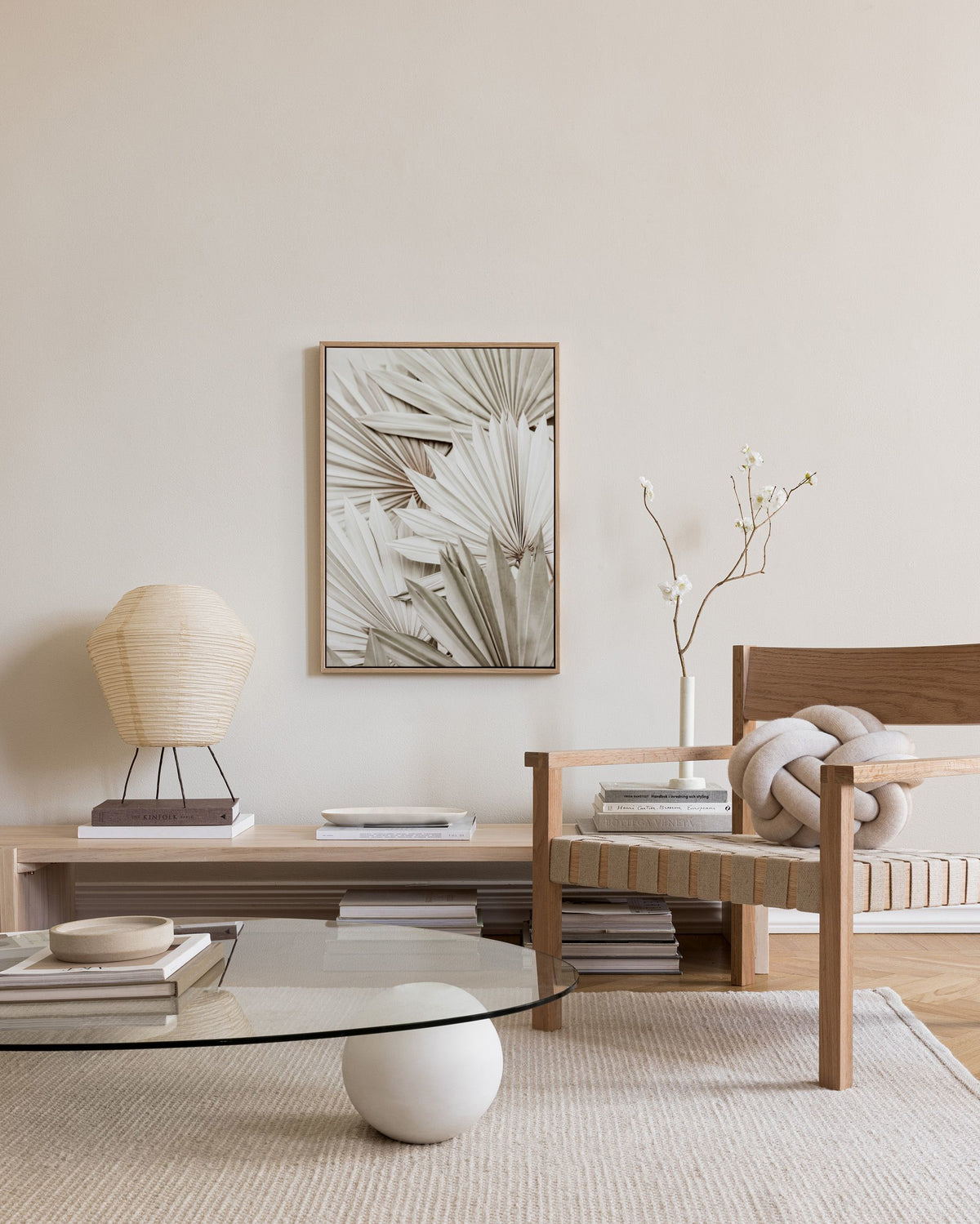 White Palm Canvas print