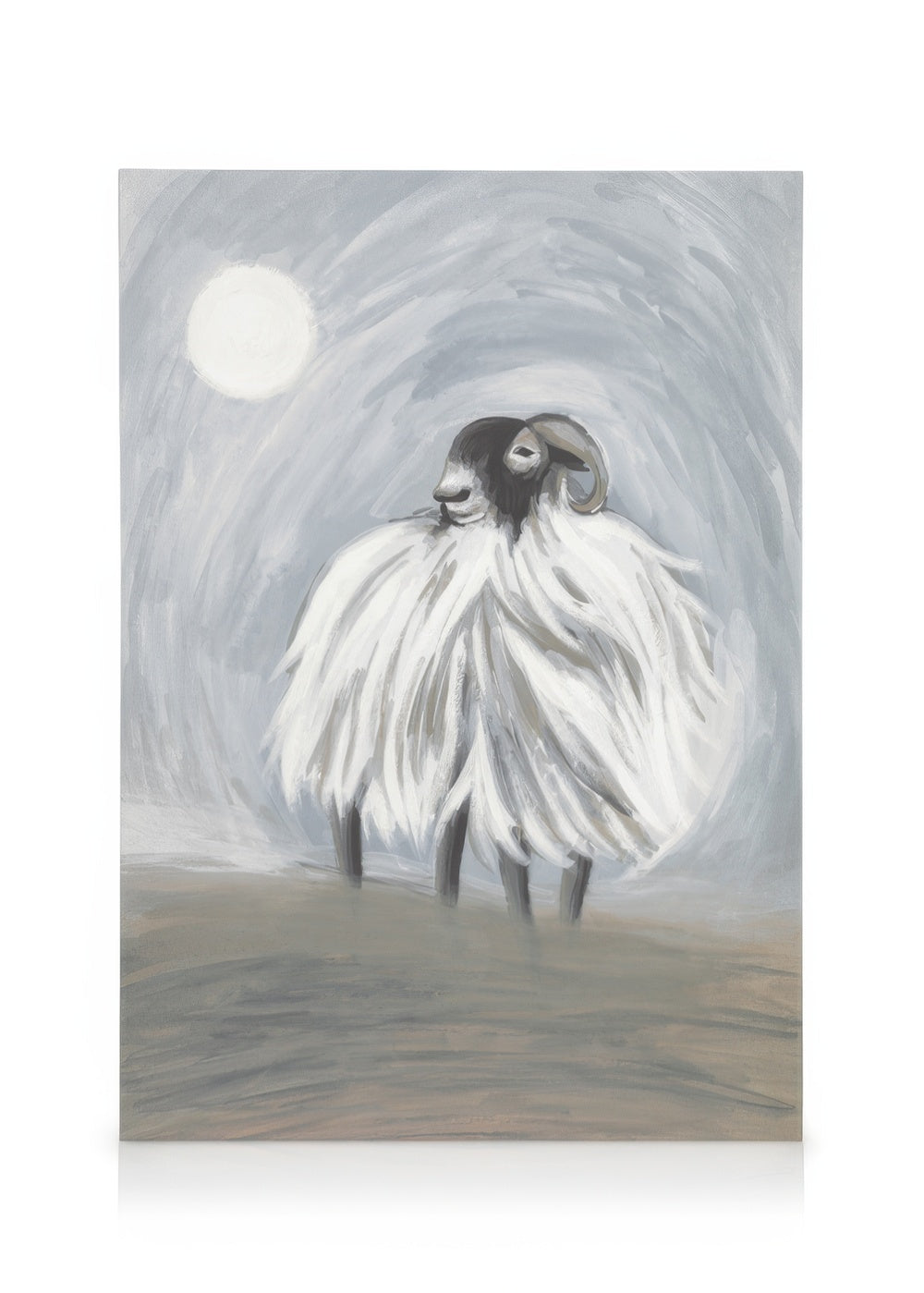 Highland Sheep in Moonlight Canvas print