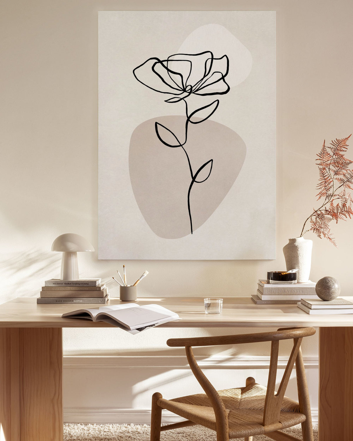 Botanical Lines No1 Canvas print