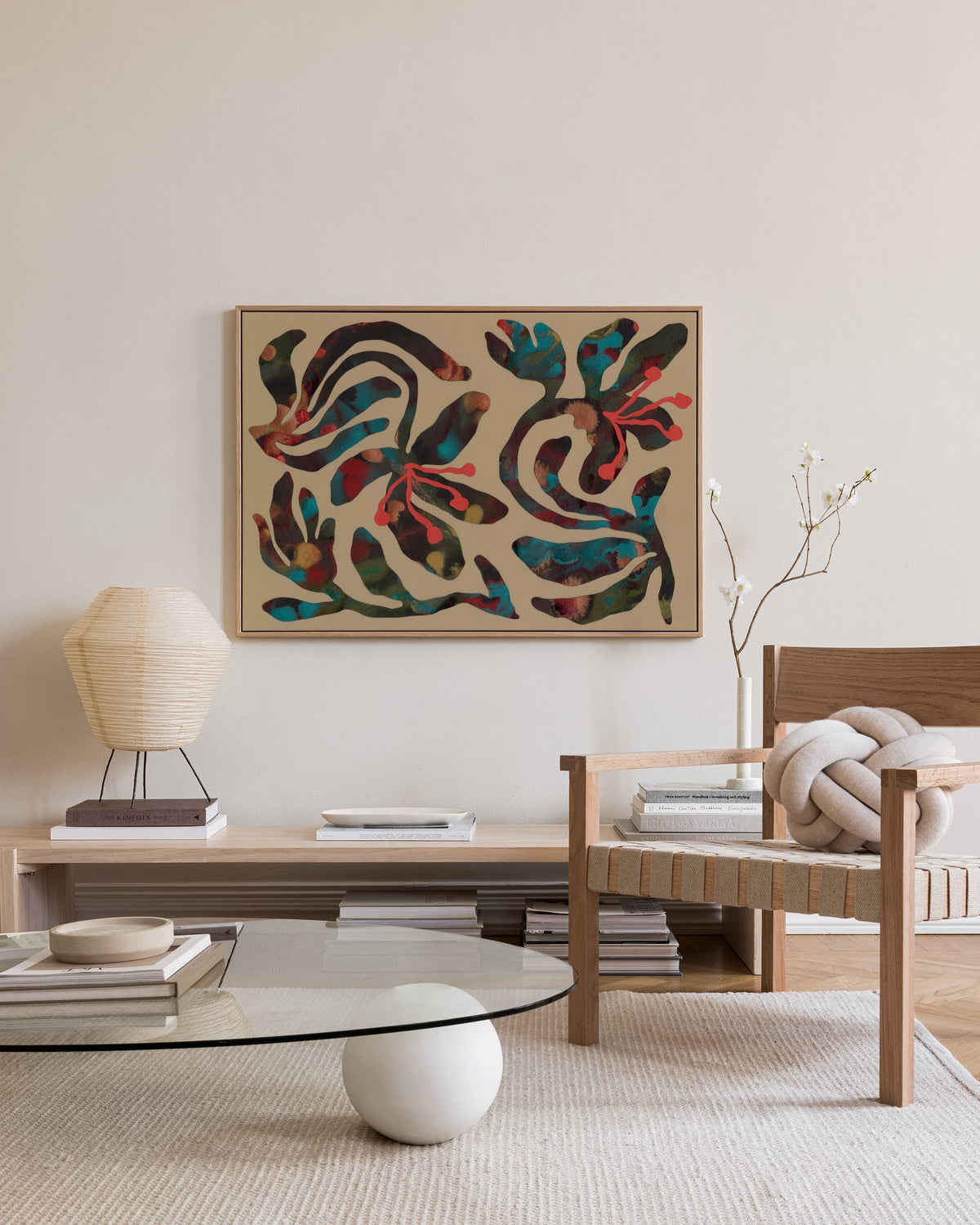 Marbled Garden Canvas print