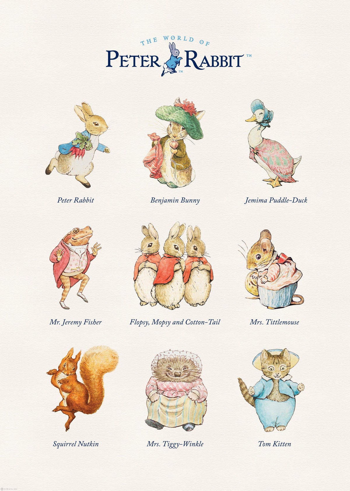 Peter Rabbit Characters Print