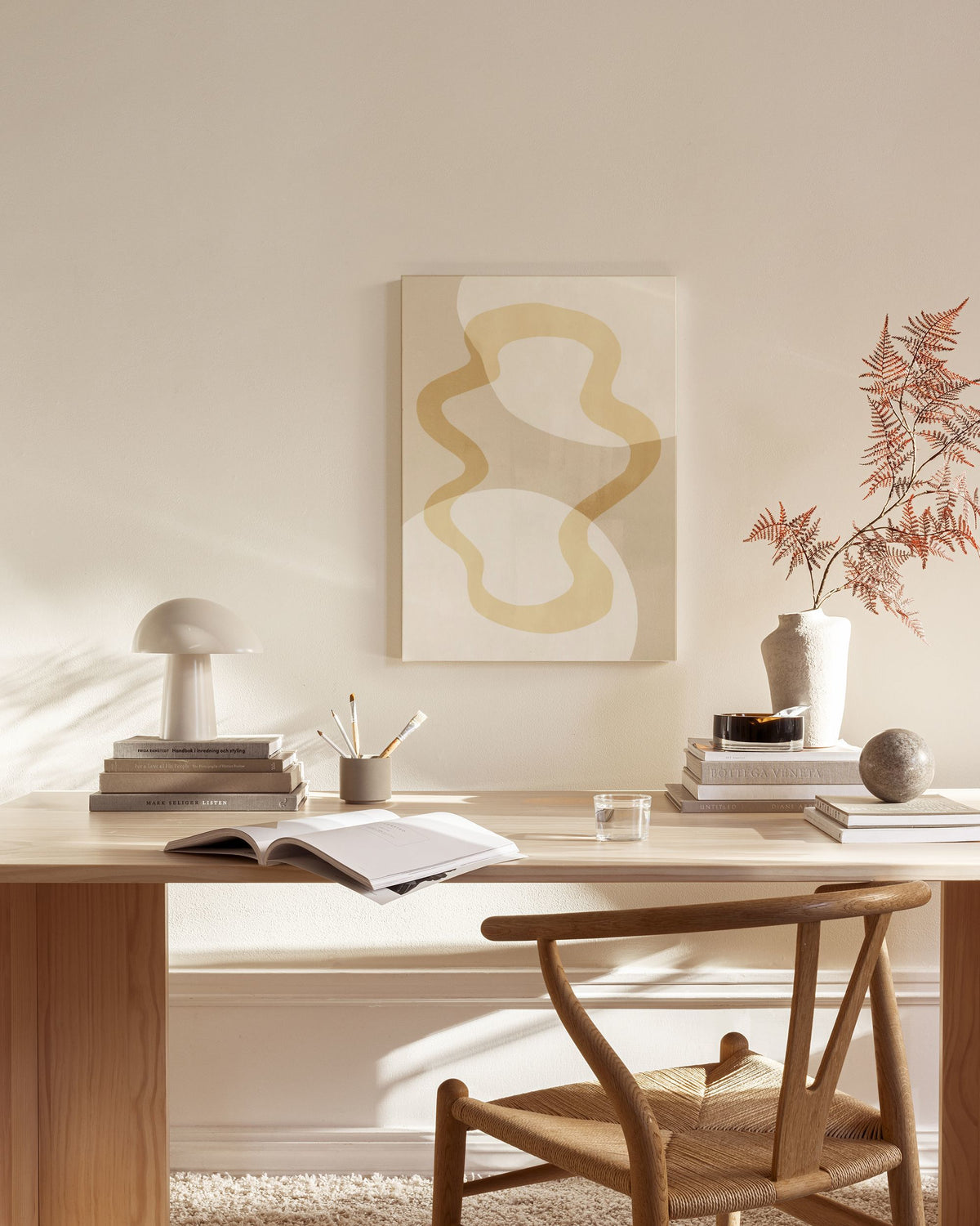 Abstract Yellow Shapes No2 Canvas print