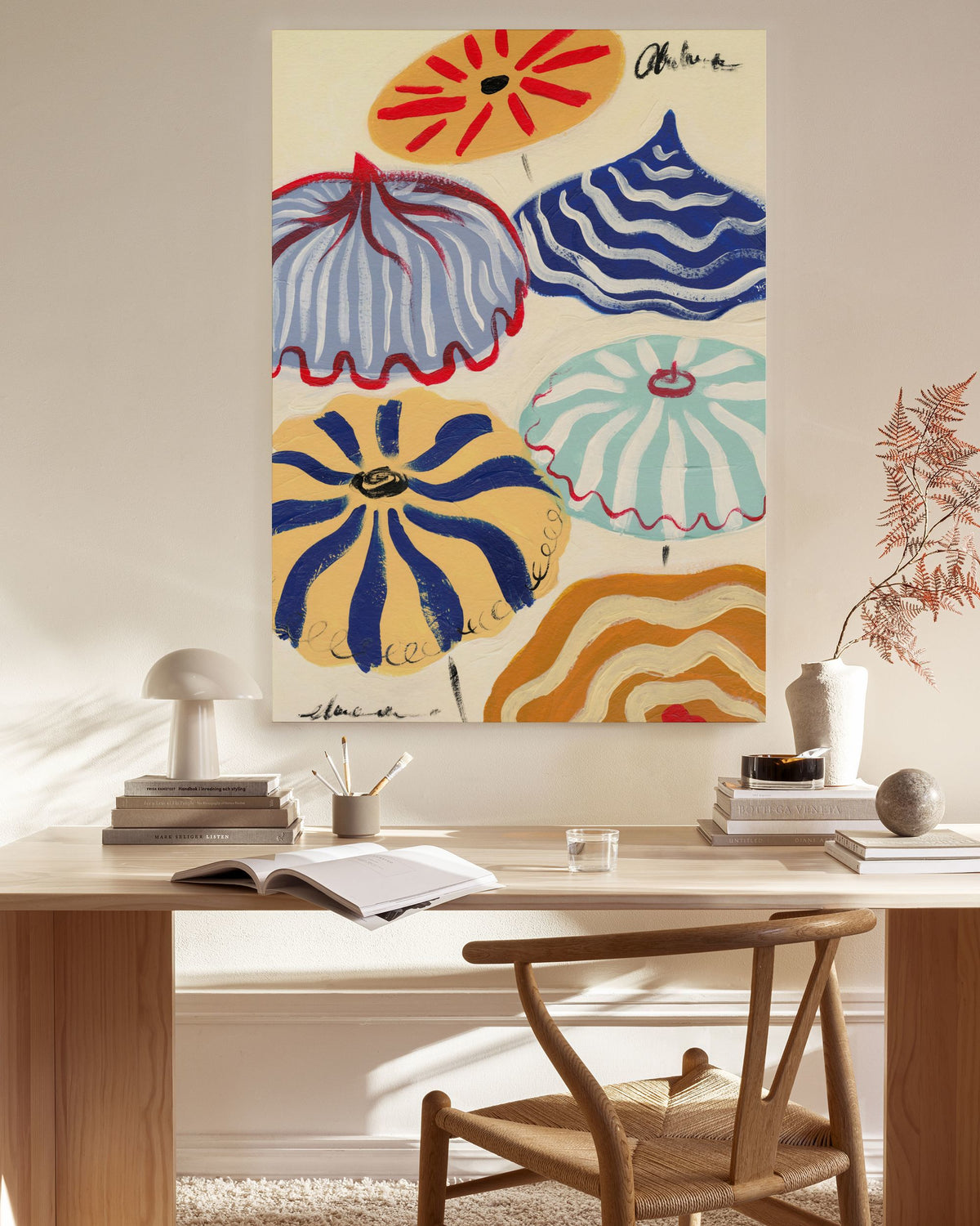 Riviera Parasols Canvas print