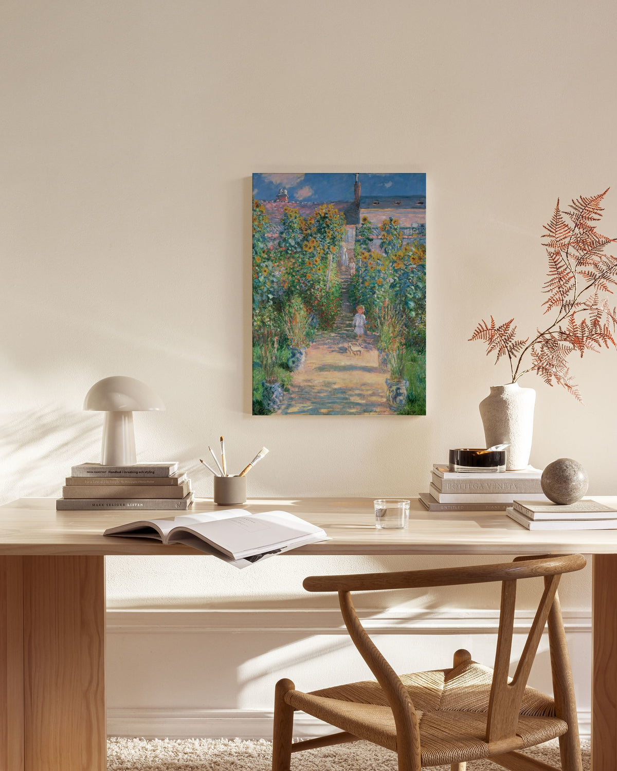 Monet - The Artist's Garden at Vétheuil Canvas print