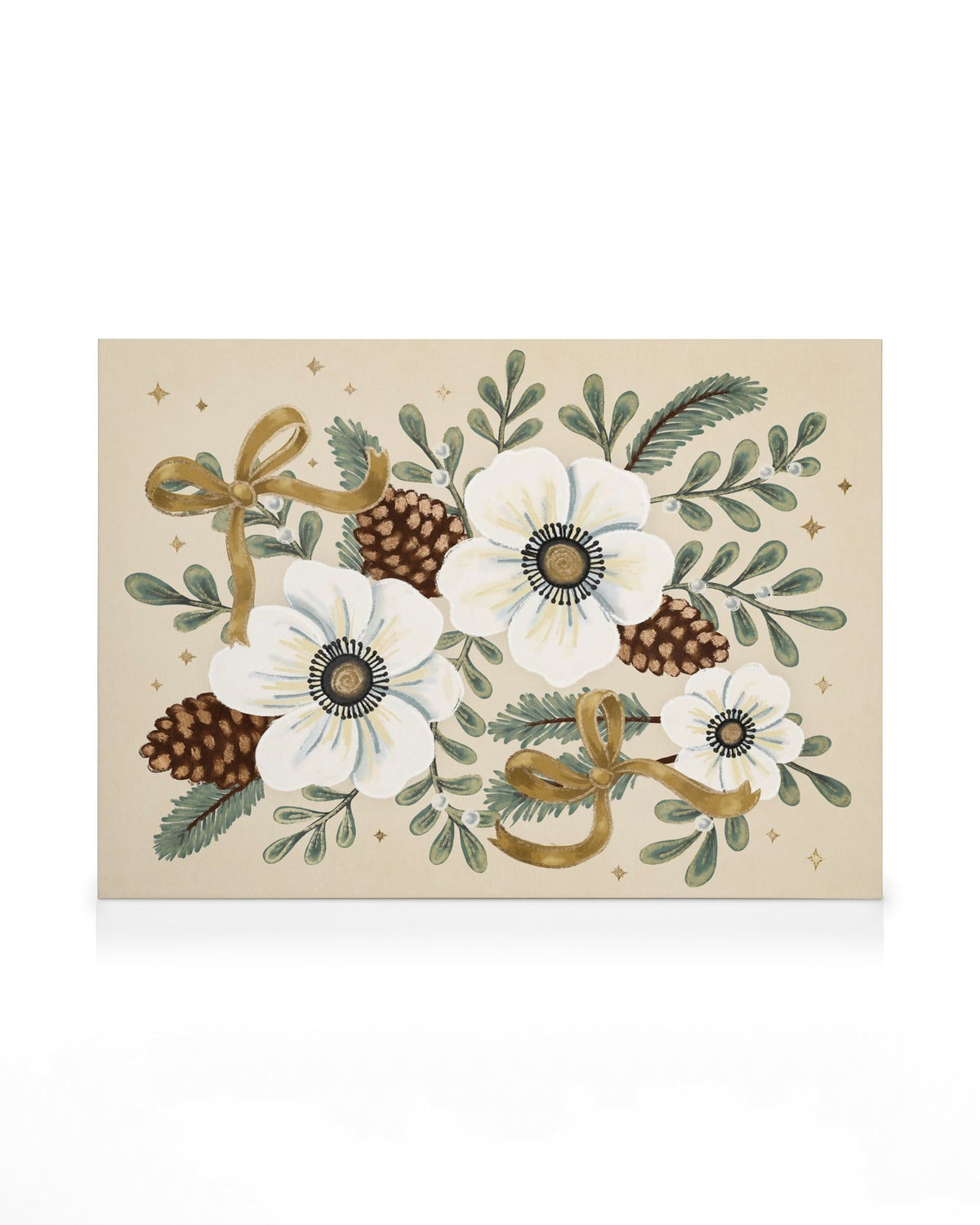 Ribboned Winter Blooms Canvas print