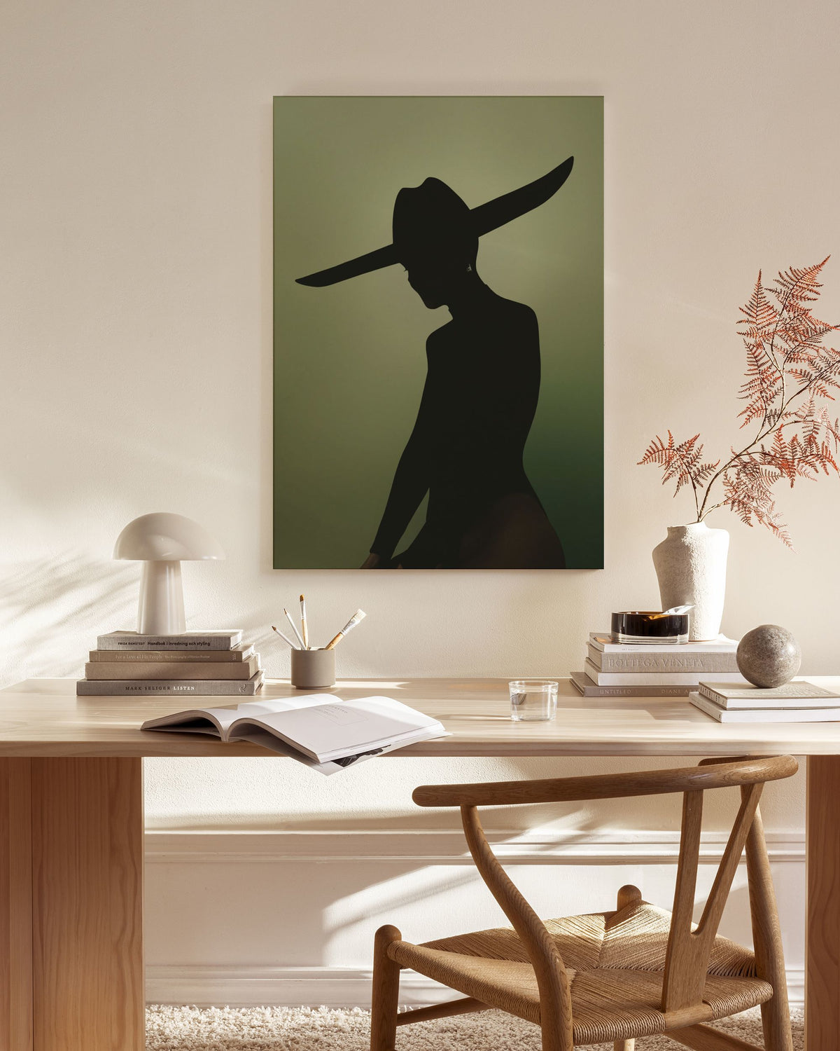 Silhouette Sheriff Canvas print