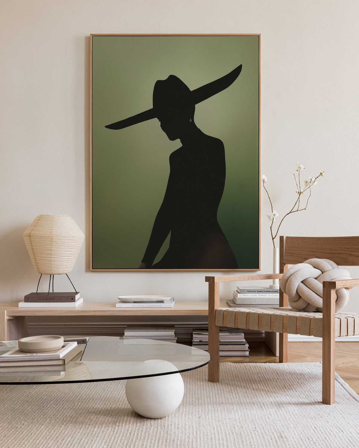 Silhouette Sheriff Canvas print