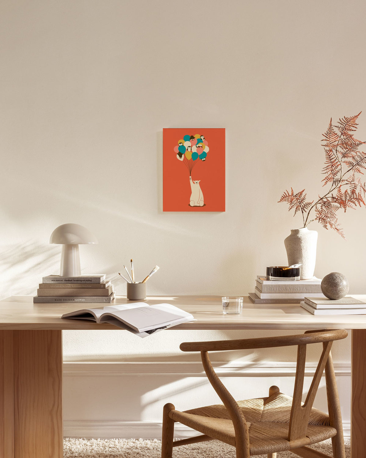 Penguin Bouquet Canvas print