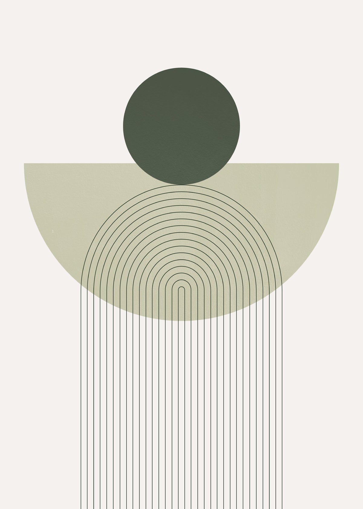 Geometry in Green Print