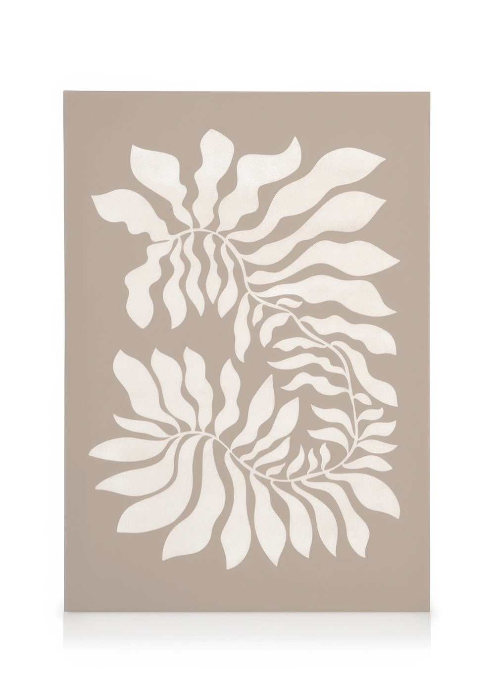 Beige Graphic Plant Canvas print