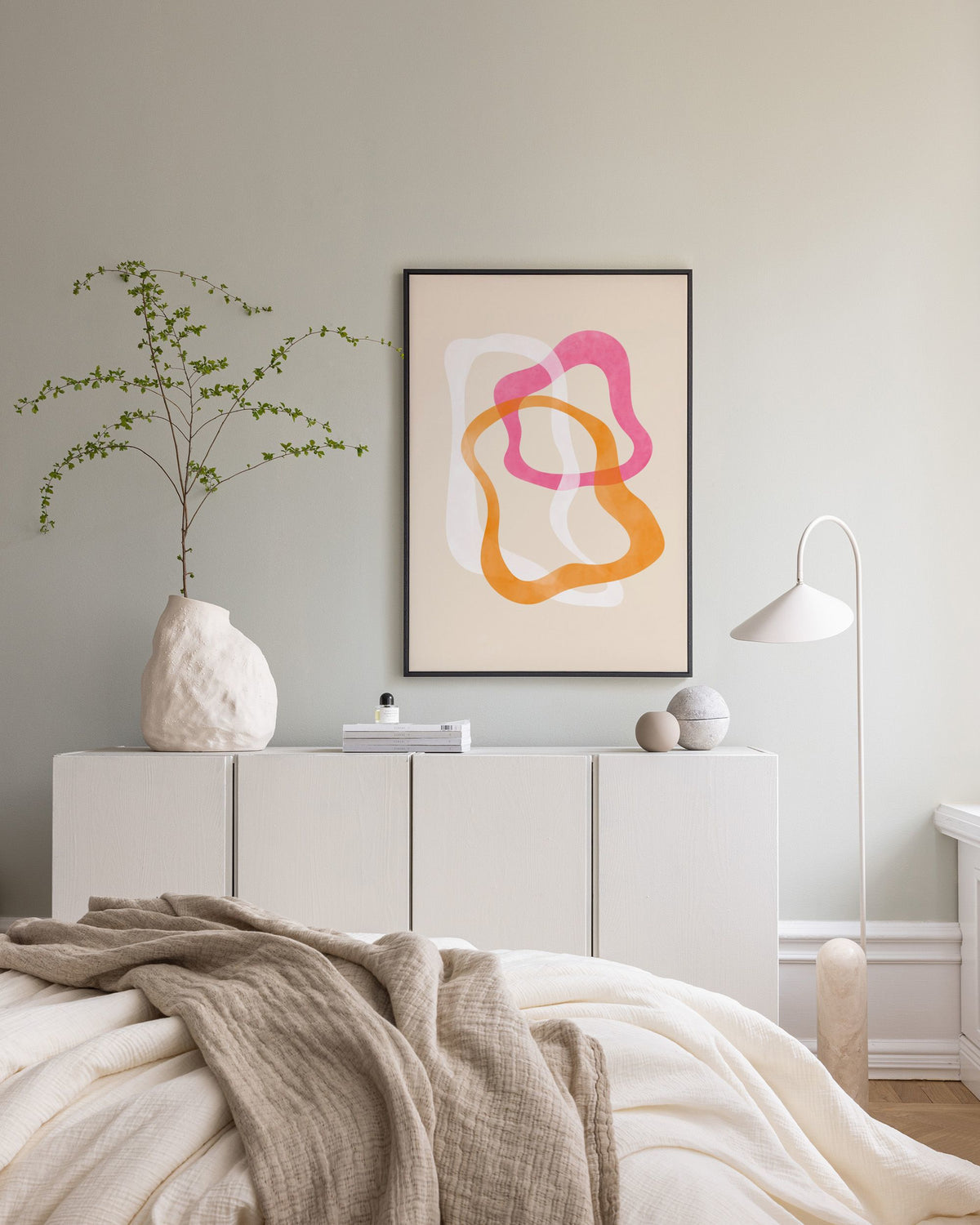 Abstract Pink Shapes No2 Canvas print