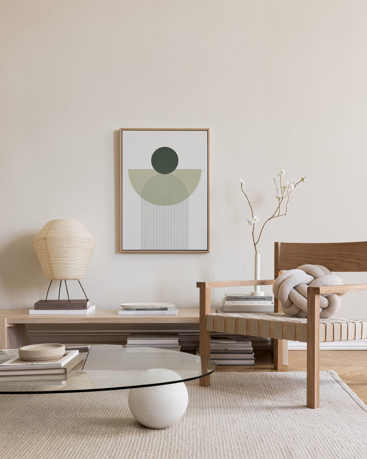 Geometry in Green Canvas print