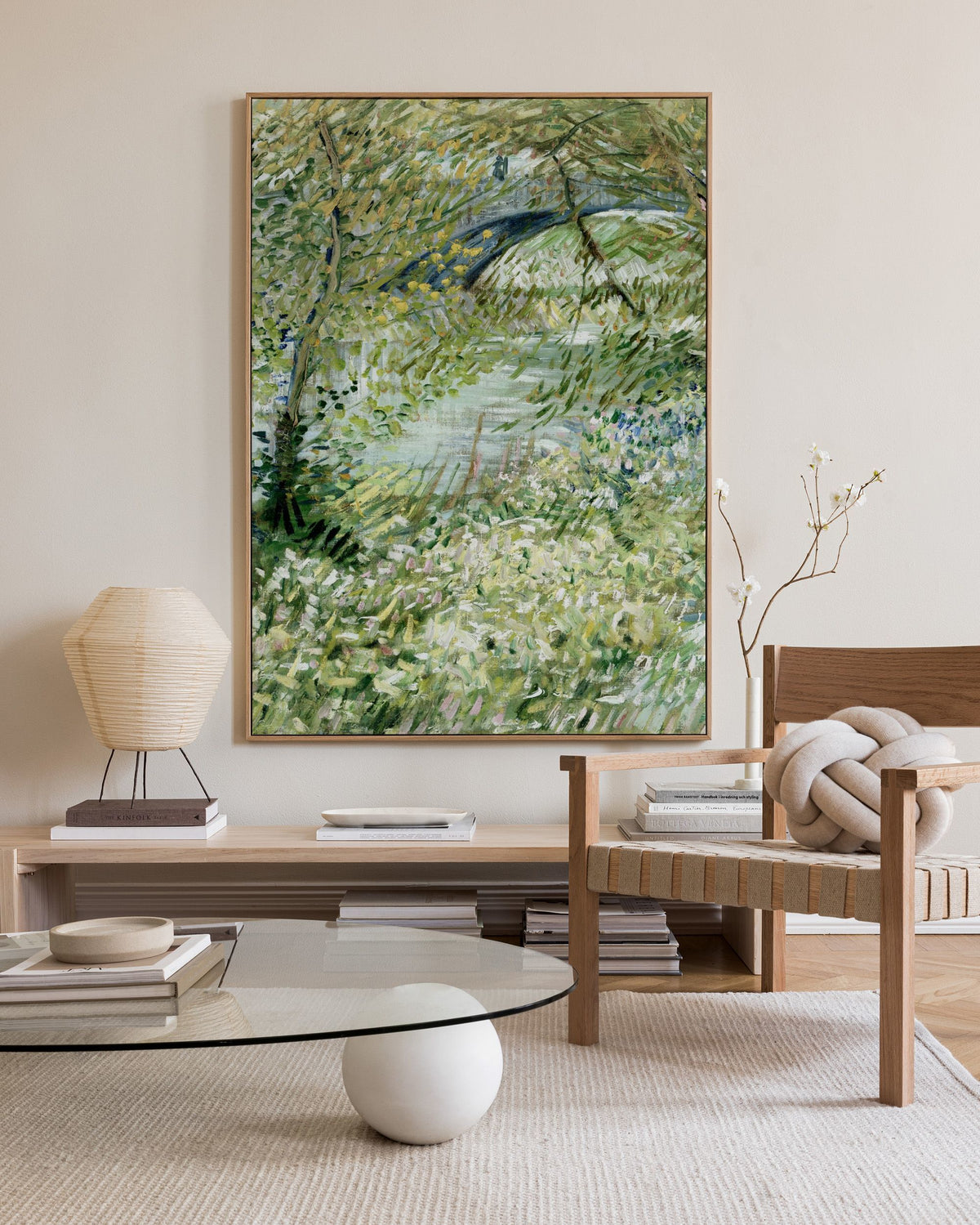 Van Gogh - River Bank in Springtime Canvas print