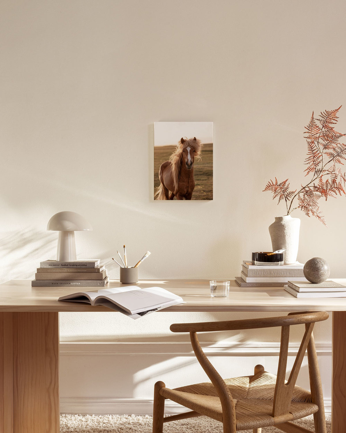 Golden Horse Canvas print